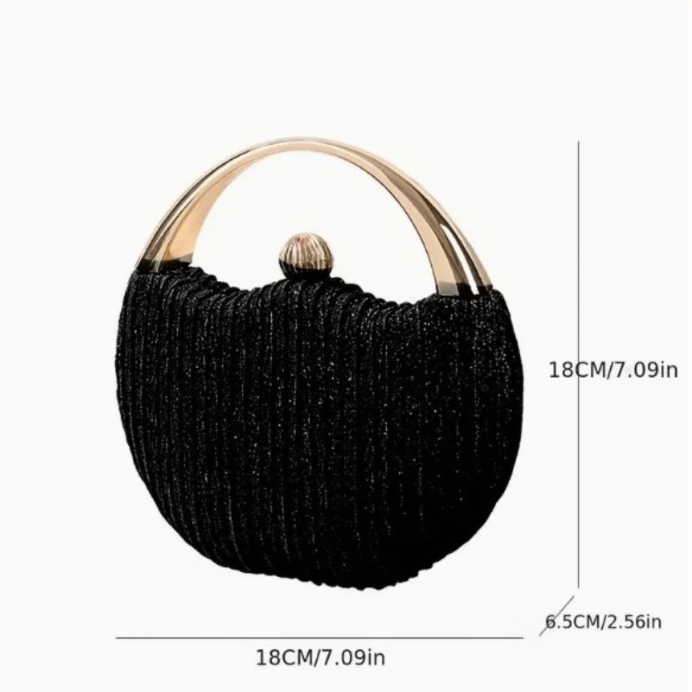Evening party clutch crossbody black Sequins Evening Bag